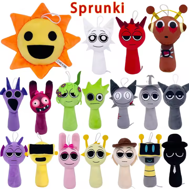 Muñeco De Peluche Sprunki Incredibox Juguete De Peluche Para Niños Almohada De Dibujos Animados Regalo De Cumpleaños Y Navidad Muñeco De Oso De Televisión Y Película - 1