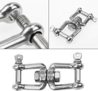 Gancho giratorio de Doble Extremo M8 Gancho giratorio de 360 ° resistant Accesorio para Colgar de Maple inoxidable with Buckles extraíbles para Gimnasio Bolsa de Arena Silla de Cuerda Hamaca Trapecio Yoga Columbio Equipo para Colgar - details 1