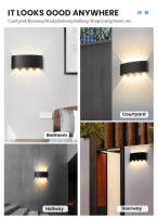 Lámpara De Pared LED Impermeable IP66 Alta Brillo 2W 4W 6W 8W 10W Para Interior Y Exterior Decorativa Para Jardín AC 85-265V - details 5