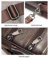 Bolsa De Hombro Para Laptop De 13 Pulgadas WESTAL Para Negocios Y Documentos Correa Ajustable Material Principal Cuero Genuino Estilo Casual - details 19