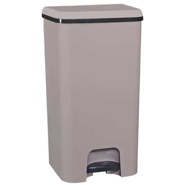 COM-FORT HOUSE  Cubo de Basura con Pedal  Capacidad 37 Litros  Color Marrón  Fácil Limpieza - 1