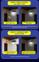 Lámpara Solar LED Para Exterior Con Sensor De Movimiento Alta Brillo Para Jardín Iluminación Automática De Exteriores - details 4