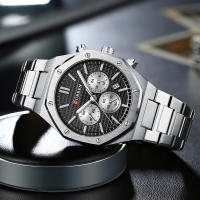 Reloj De Pulsera Curren 8440 Para Hombre Estilo Militar Y Negocios Cronógrafo De 6 Manos Calidad De Lujo Resistente Al Agua Acero Inoxidable Cristal De Zafiro - details 12