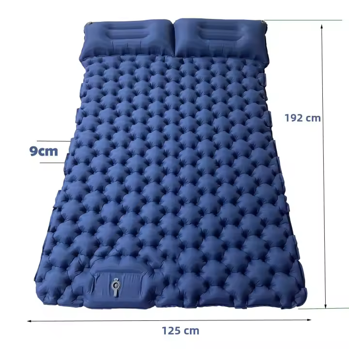 Colchón Inflable Doble Con Almohada Integrada Para Acampar Matrícula De Viaje Y Senderismo Almohadilla De Descanso Para Exteriores - 1