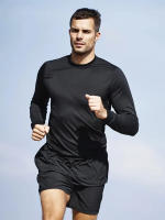 Camiseta Deportiva De Manga Larga Para Hombre 2 Colores round Neck Secado Rápido Sportswear Fitness Casual Exterior Shaping - details 5