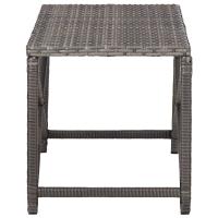 vidaXL Banco de jardín ratán sintético gris 80 cm - details 2