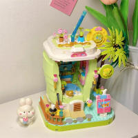 Juguete De Construcción Miniatura De Casa En Árbol De Coco Con Tienda De Café Y Barracas De Bebidas Juego De Bloques Plásticos Para Niños Edad Recomendada 3-14 Años - details 2