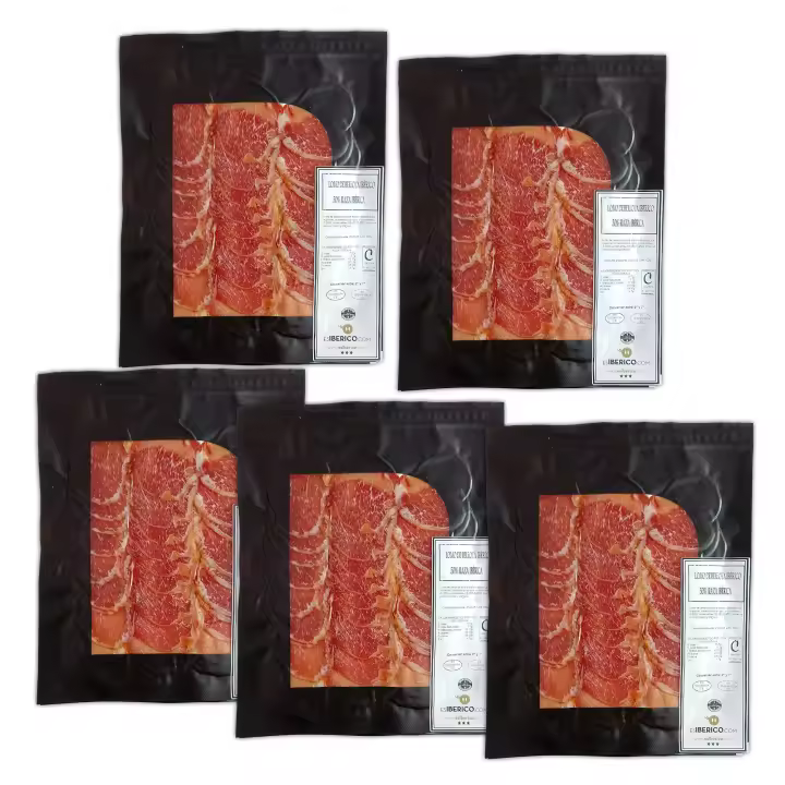 Lomo de Bellota Ibérico 50% R.I.: 5 Unidades De 100 Gr - 1