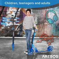 AREBOS Patinete con ruedas de goma con LED | Suspensión delantera - details 10
