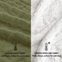Almeritex Manta Sofa de Borrego, Manta Doble Cara Franela y Sherpa, 100% Poliester, Suave y Caliente para Invierno, 130x160 160x220 220x240 - details 27