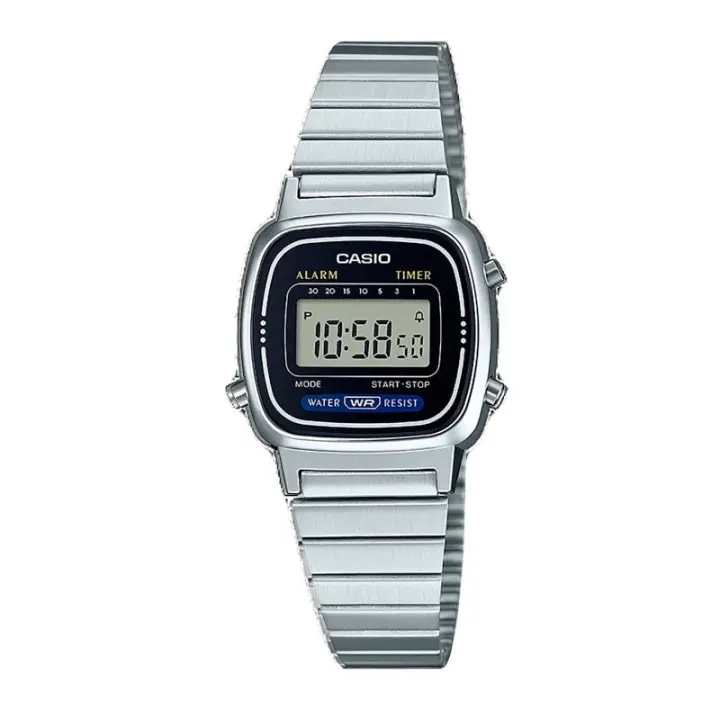 Casio LA670WA-1DF Reloj Mujer Digital Plateado Cronómetro Alarma - 1