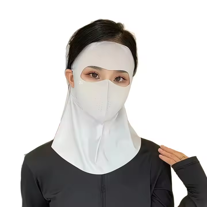 Máscara Facial Multifuncional De Seda Hielo Para Verano Protección Solar Y Respirabilidad Para Ciclismo Al Aire Libre - 1