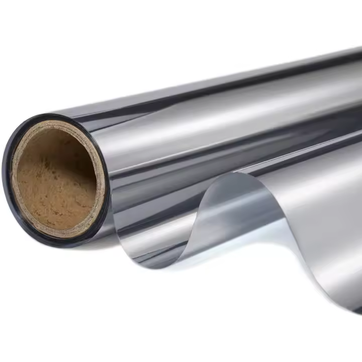 Vinilo para ventana de vidrio Anti-UV, película de protección solar, lámina de privacidad con efecto espejo, Rollo adhesivo Anti UV 99% de gran reflexión, el mejor Control del calor (plata, 90x200cm o 75x300cm) - 1
