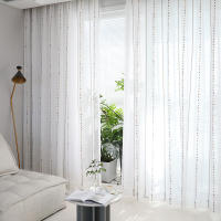 Cortina De Tules Nórdicas Coloridas Con Borlas Transparente Y Elegante Para Decoración De Sala De Estar Y Dormitorio Con Bolso De Percha - details 1