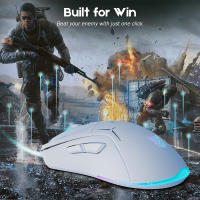 Ratón De Juego ONIKUMA CW917 Blanco Con Efecto De Luz RGB Sin Cable Compatible Con PC Y Portátil Mezcla De Material Lineal Óptico - details 2