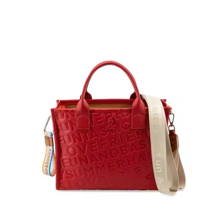 Bolso de mano ABBRACCIO rojo Fun&Basics - 1