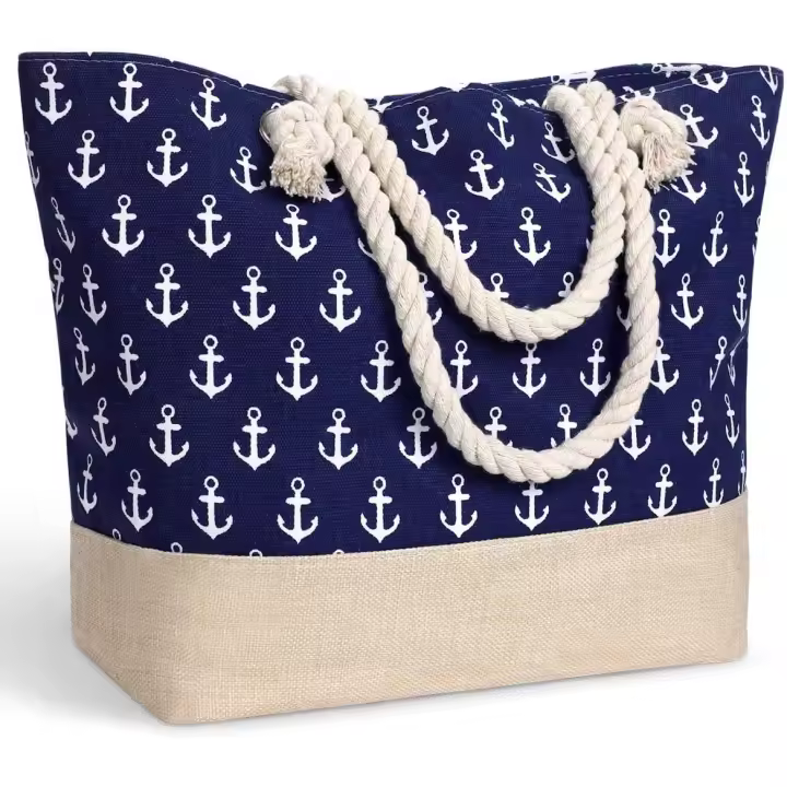 Bolsa de Playa extragrande, Bolsa de Playa familiar, Bolsa de Playa de gran capacidad, Bolsa de Playa impermeable a Rayas - 1