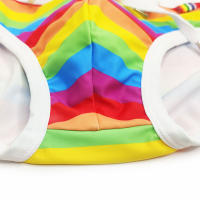 Bragas De Natación Para Hombre En Blanco Con Estampado De Bandas Sport Y Playa Moda Verano Material Poliéster Y Spandex - details 13