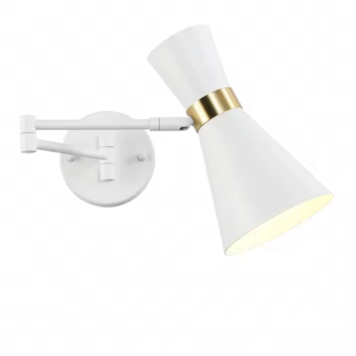 ALPINALUZ Aplique de Pared "SENDA" E27 con Brazo Articulado y Rotación, Metal Blanco, Ideal para Comedor, Cocina o Dormitorio. - 1