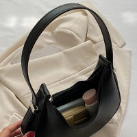 Bolso De Hombro Para Mujer Yogodlns Nueva Primavera Color Sólido Forma De Media Luna Lujo PU Cuero Bolsos Versátiles Con Funda - details 30