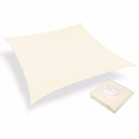 Vela de Sombra Rectangular Impermeable 3x4m, Tela de Sombra Impermeable para jardín y Terraza, protección UV, Blanco Lechoso - details 1