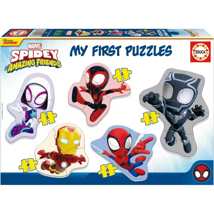 Educa Set de 5 Baby Puzzles progresivos de 3 a 5 Piezas  Spidey Puzzles My Firts Puzzles Educa 19953 - 1