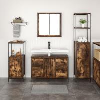 Juego de Muebles de Baño de 3 Piezas en Roble Ahumado - details 2