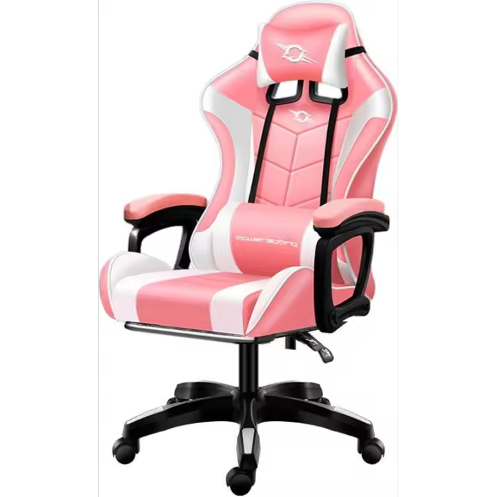 Silla Gaming PowerGaming con Altavoz Bluetooth y Masaje Rosa - 1