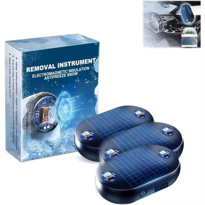 Dispositivo electromagnético para quitar nieve de automóviles, dispositivo anticongelante y quitanieves con ondas electromagnéticas, portátil, anticongelante, eficiente para quitar nieve de automóviles - 1