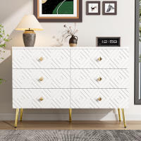 Modern Dormitory de 6 Bolsos-120x40x80cm-Elegant Negro with gold-Pates de metal para la estabilidad - Ideal para dormitorios y salones - details 1