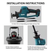 Sábanas Eléctricas Reciprocantes De Batería Recargable Makita 18V Herramienta De Corte De Madera Y Metal Portátil Sin Incluir Batería - details 2