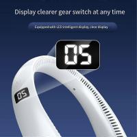 Leafless Hanging Neck Fan, Lazy And Convenient Mini Portable Outdoor Sports Rechargeable Fan White - details 0