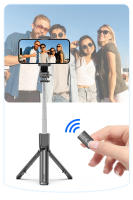 Trípode Portátil F01 Extensible En 6 Secciones Soporte Desmontable Para Teléfono Móvil Con Rotación De 360 Grados Y Bluetooth Para Auto-Slama - details 4