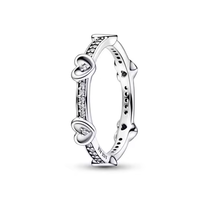 Anillo Pandora Corazones Radiantes Brillantes 192496C01 - 1