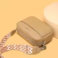 Bolso cruzado de piel auténtica para mujer, bandolera de diseñador de lujo, Color sólido, 100%, 2023 - details 7