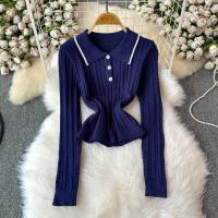 Conjunto De Dos Piezas Para Mujer REALEFT Otoño Invierno Traje De Pista De Correr Polo Collar Suéter Y Falda Skater A-line Nuevo 2024 - details 28