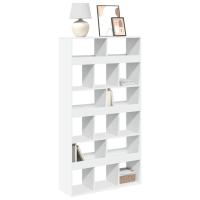 vidaXL Estantería de madera de ingeniería blanca 100x33x187,5 cm en color Blanco/Roble Sonoma/Gris sonoma y más | almacenamiento funcional diseño moderno para baño dormitorio sala - details 0