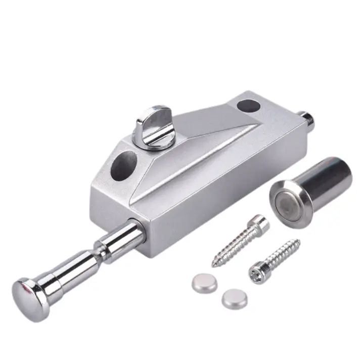 Cerradura De Piso Para Puerta De Vidrio Acero Inoxidable Cerradura De Suelo Para Baño Y Toilettes Cerradura De Tierra Herramienta De Cerrajería - 1