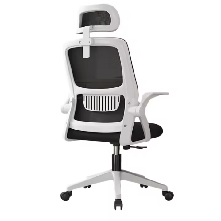 Silla de Oficina con Soporte Lumbar Giratoria Escritorio Sillon Ruedas Despacho casa salon habitacion ergonómica Gaming, escritorio, silla nordico tulipu NEGRO GRIS BLANCO - 1