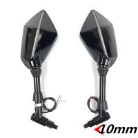 Par De Espejos Retrovisores Para Motocicleta Y Scooter Motocross Espejo Convexo De Fibra De Carbono 8/10mm Accesorios De Motocicleta - details 4