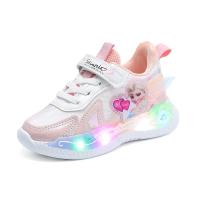 Zapatos De Niños LED Coloridos Frozen Princesa Tenis Infantiles Para Niñas Suela De Goma Transpirables Tallas Para 7-12m Hasta 7-12Años - details 3
