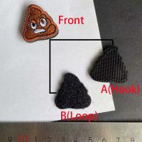 Parche De Bordado Divertido De 2.5x2.5CM ' Angry Poop ' Para Ropa Y Mochilas Con Hebilla Y Parche Adhesivo Fabricante China - details 1