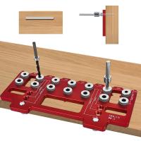 Kit De Juego De Herramientas Para Agujeros Rectos Y Bolsillo En Aluminio Locator De Agujeros De Punzón De Arco Iris Guía De Perforación Para Estante Juego De Herramientas De Carpintería DIY - details 6