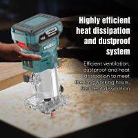 Recortadora eléctrica de 800W y 6 velocidades, fresadora de carpintería de 33000rpm, enrutador de bordes de madera manual, recortadora, herramientas eléctricas de bricolaje para el hogar - details 3
