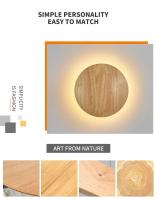 Lámpara De Pared LED De Estilo Simple Con Fuente De Luz En Forma Redonda Y Ovalada Material De Madera Iluminación Interior - details 1
