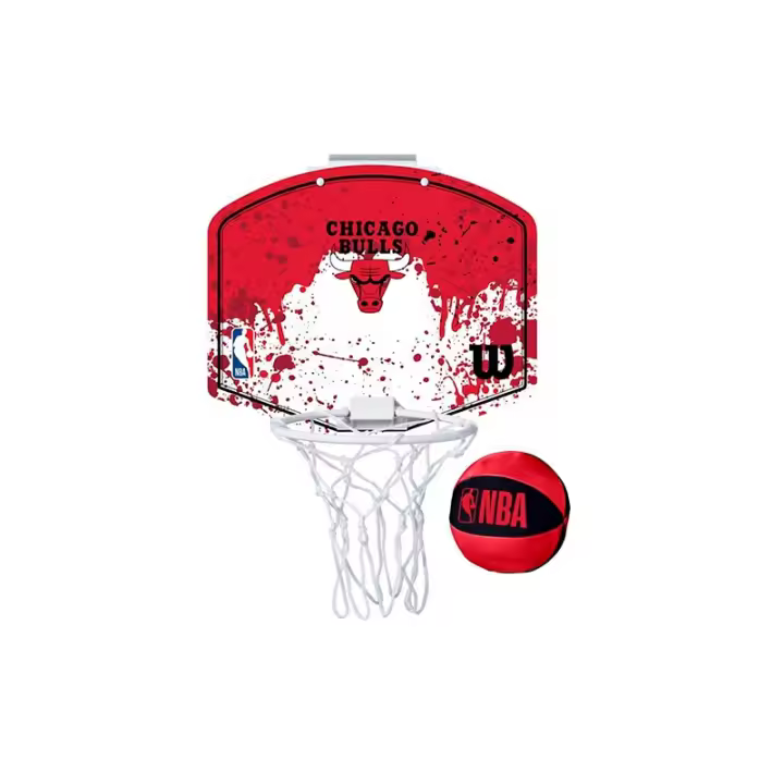 Wilson NBA Team Mini Hoop Tablero Bulls, Mavericks, Lakers, Celtics, Warriors. Mini tablero + balón - 1
