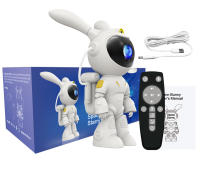 Proyector De Noche Para Niños Con Control Remoto Y Diseño Ajustable De 360 Grados Estrella Astronauta Nebulosa Galaxia Iluminación Incluye Baterías - details 9