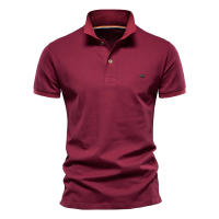 Camiseta POLO informal de negocios de verano para hombre, camiseta de manga corta de algodón con solapa de color sólido para hombre - details 8