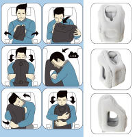 Almohada Inflable De Viaje Con Nuevo Patrón Soporte De Cuello Y Barba Para Avión Coche Autobús Tren Descanso En La Oficina - details 8