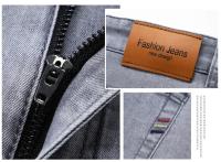 Jeans Elásticos De Verano Para Hombre Gris Comodidad Moda Pantalones Casuales Stretch Algodón Negocios Rectos Mallas Talla Media - details 5